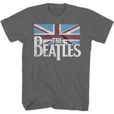 BEATLES, THE – POLERA LOGO BANDERA BRITANICA TALLA M