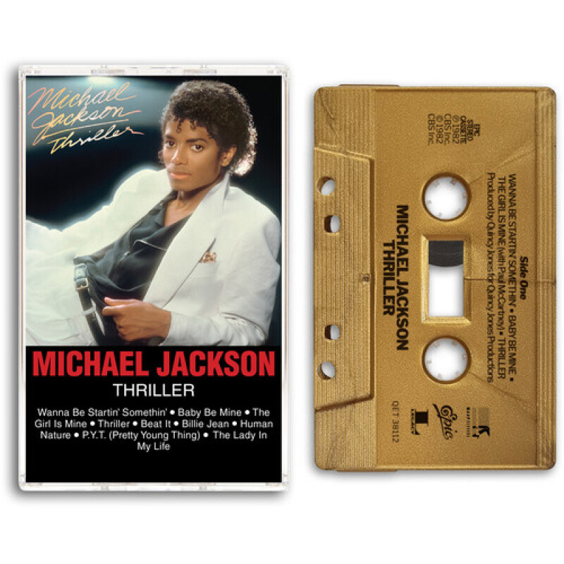 MICHAEL JACKSON ‎- THRILLER CASSETTE DORADO – PREVENTA – Musicland