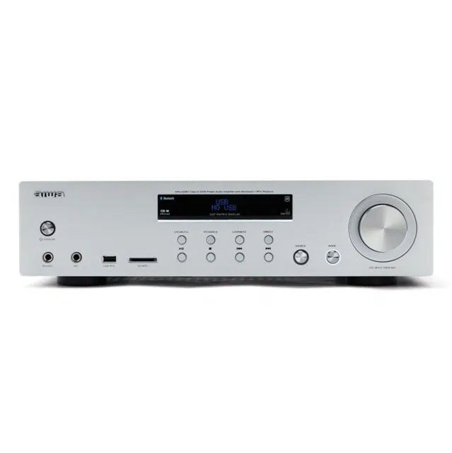 MUSICLAND AIWA - AMU-120BT:SL AMPLIFICADOR Hi-Fi USB:SD-MP3, BLUETOOTH SILVER