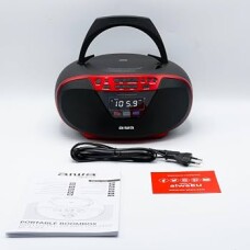 AIWA – BBTU-500DAB/RD RADIO REPRODUCTOR DE CD PORTATIL BLUETOOTH 5.0 ROJA